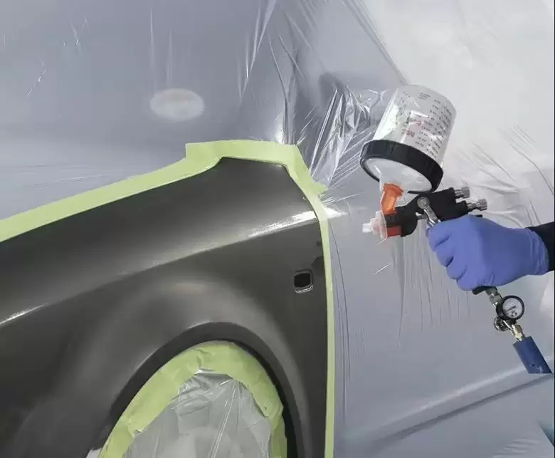 Pre Taped Masking Film application