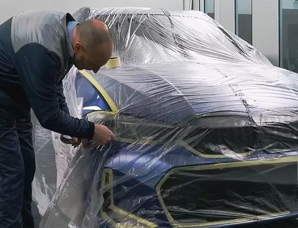 automotive masking film application